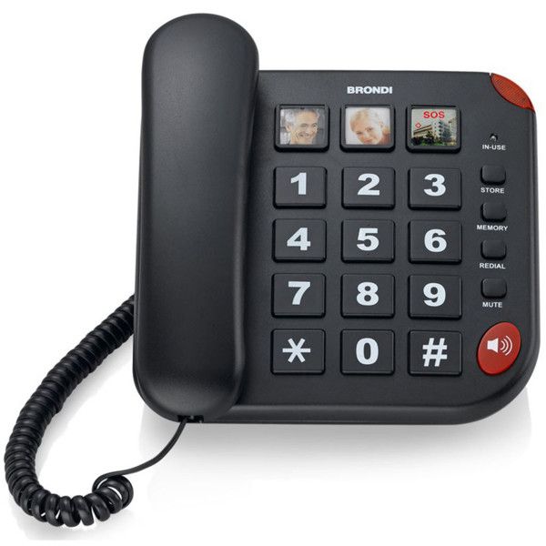 Brondi BRAVO 15 Telefono analogico Identificatore di chiamata Nero