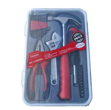 Cassetta Attrezzi Tweed Kit Utensili 22 Pz Blk/Red