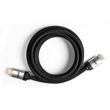Cavo HDMI v.2.0 con canale Ethernet e nuclei in fe rrite anti disturbo,connettori dorati e scocca in