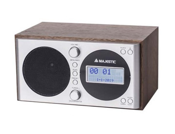 Radio Dab+ Legno Display Aux Sveglia 2 Allarmi Aux