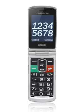Telefono cellulare senior 3"sos 1.3mpx radio fm bt led