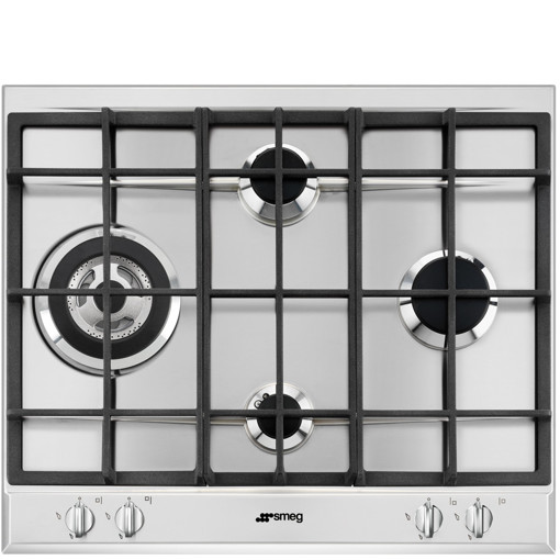 Smeg P261XGH piano cottura Acciaio inossidabile Da incasso Gas 4 Fornello(i)