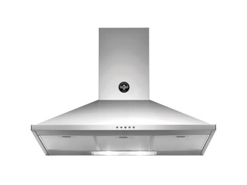 Cappa 90Cm Inox Comandi A Pulsanti, Illuminazione Led, Classe A.