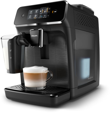 Macchina caffe' superautomatica nero opaco gestione latte