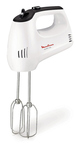 Moulinex HM3101 Quick Mix Sbattitore Elettrico con Fruste e Ganci Impastatori, 300W