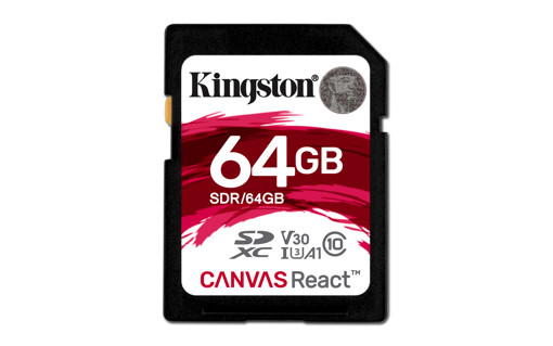 Kingston Technology SD Canvas React memoria flash 64 GB SDXC UHS-I Classe 10