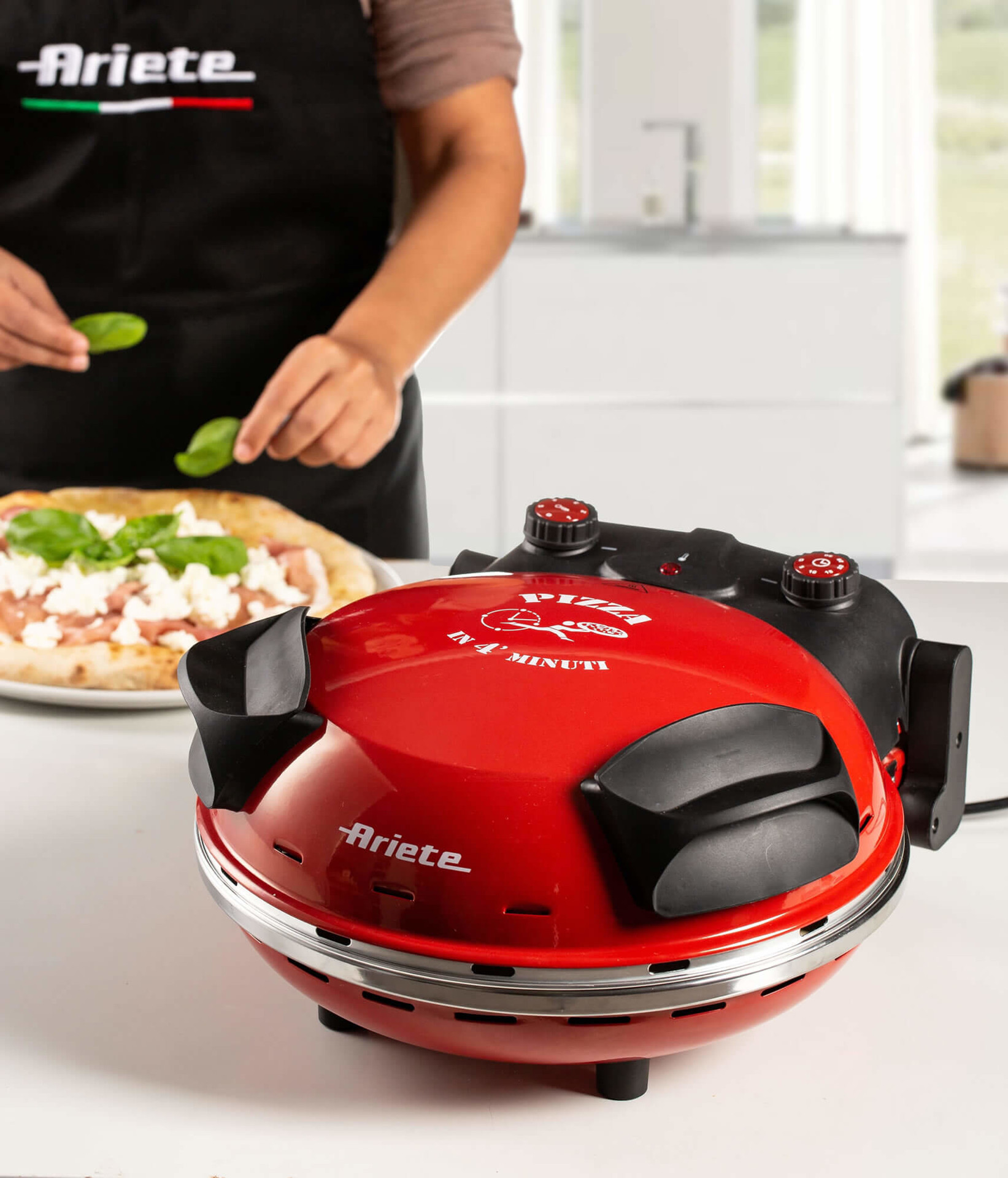 ARIETE 909 macchina e forno per pizza 1 pizza(e) 1200 W Nero, Rosso, Fornetti elettrici in Offerta su Stay On