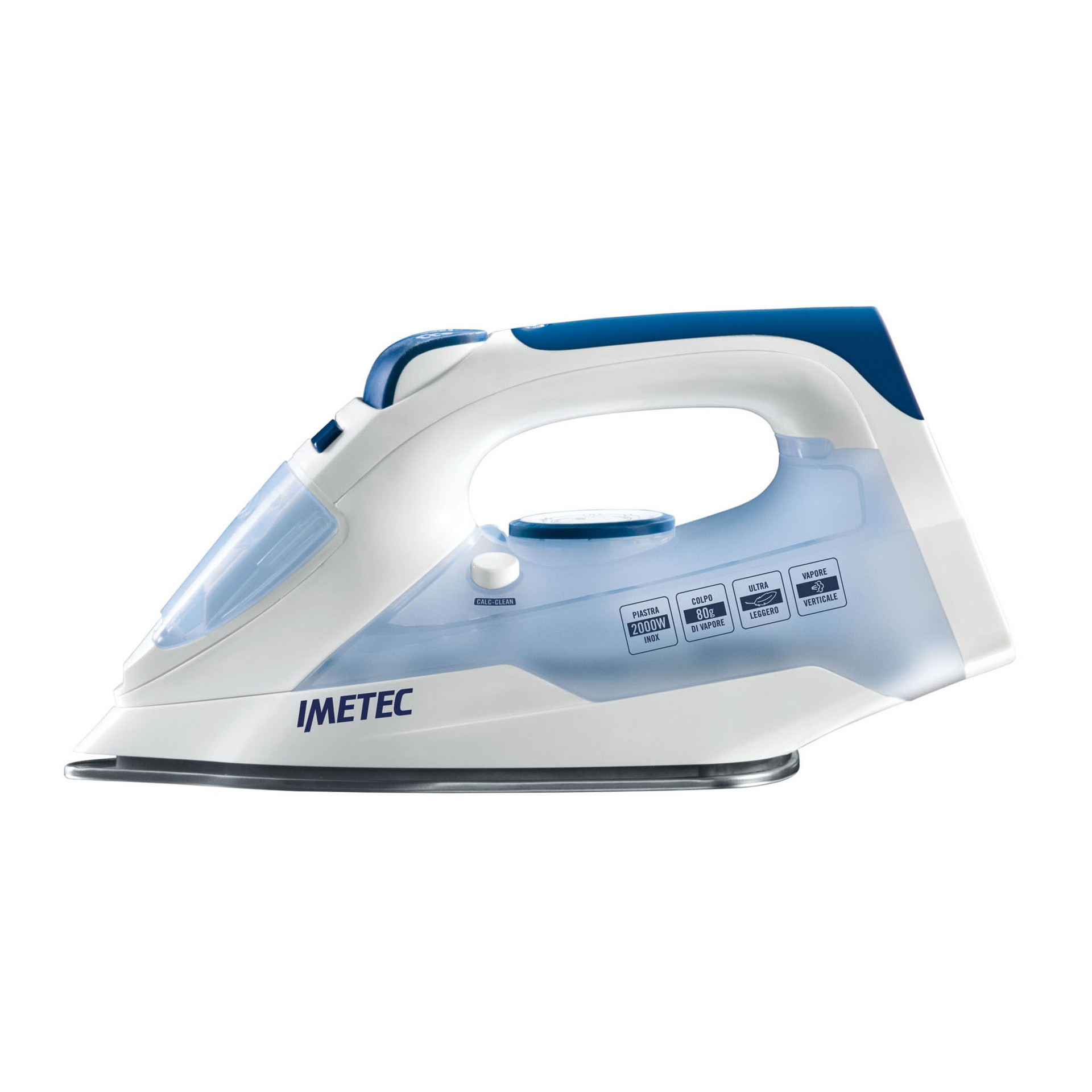 IMETEC TITANOX K109 Ferro da stiro a secco e a vapore Acciaio inossidabile  2000 W Blu, Bianco, Ferri da stiro in Offerta su Stay On