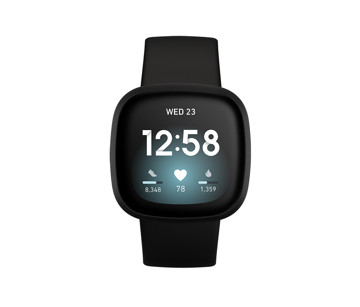 Fitbit versa 3 nero hr,imper,notifiche,gps,musica