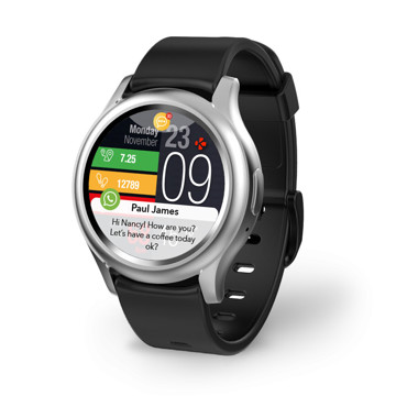 Smartwatch zeround 3 hr sil/bk amoled,not.chiam,app,contapas