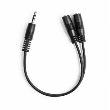 Cavo audio jack 3,5 mm stereo maschio a 2 jack 3,5 mm stereo femmina, lunghezza cavo 0.2 m, colore n