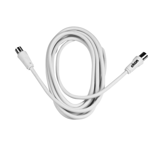 Ekon Antenna cavo coassiale 1,8 m 9,5mm coaxial 9.5mm coaxial Bianco