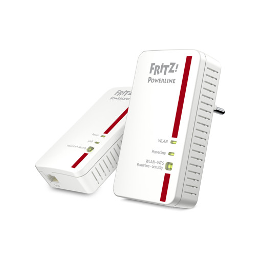 AVM FRITZ!Powerline 1240E WLAN 1200 Mbit/s Collegamento ethernet LAN Wi-Fi Rosso, Bianco 2 pezzo(i)