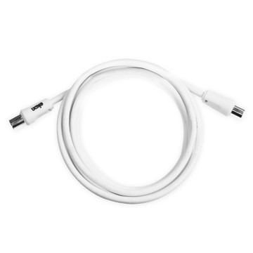 Cavo coassiale Antenna 9,5 mm Maschio - Femmina, l ughezza 1,8 m, colore bianco.
