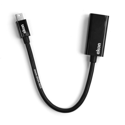 Ekon ECITDISPLHDMI cable gender changer Mini DisplayPort HDMI Nero