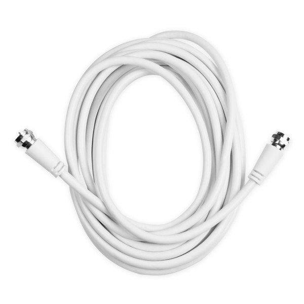 Ekon ECSAT50MMW cavo coassiale 5 m Type F Tipo F Bianco
