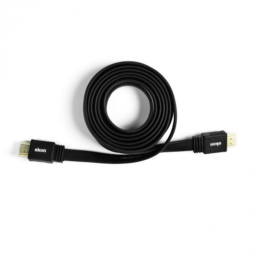 Ekon ECVHDMI30FLAT cavo HDMI 3 m HDMI tipo A (Standard) Nero