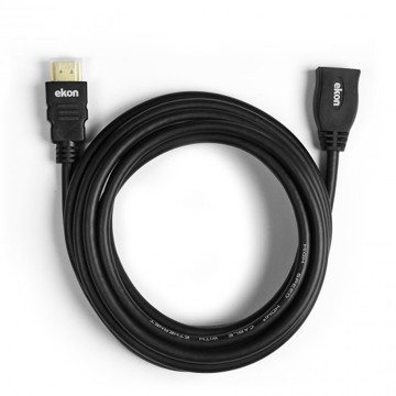 Cavo HDMI v.1.4 alta velocità con canale Ethernet, connettori dorati maschio - femmina, lunghezza 3