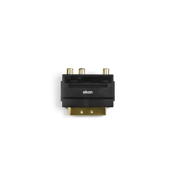 Adattatore Video scart 21 pin maschio a 3 RCA femm ina