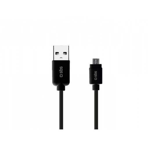 SBS 1m USB2.0/MicroUSB cavo USB USB A Micro-USB A Nero