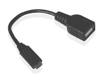 Adattatore MICRO USB a USB 2.0 femmina lunghezza 13 cm
