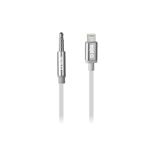 SBS TEADAPTIPJACK35W cavo audio 1 m 3.5mm Lightning Bianco