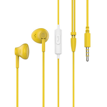 Wired Earphone Yellow 3.5Mm