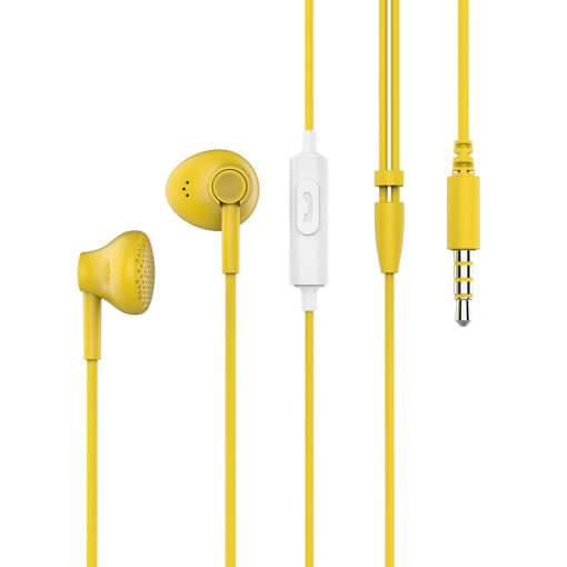 Celly PT-WDE001Y cuffia e auricolare Cuffie Connettore 3.5 mm Giallo