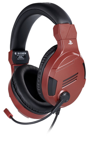 Bigben Interactive PS4OFHEADSETV3R cuffia e auricolare Padiglione auricolare Connettore 3.5 mm Rosso