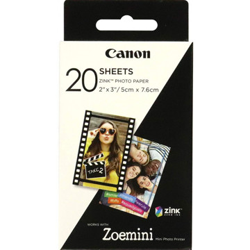 Canon Zp-2030. Dimensione Della Carta: 5X7.6 Cm, Dimensione Della Carta (Imperiale): 2X3", Fogli Per Pacco: 20 Fogli. Tipo Di Imballo: Scatola