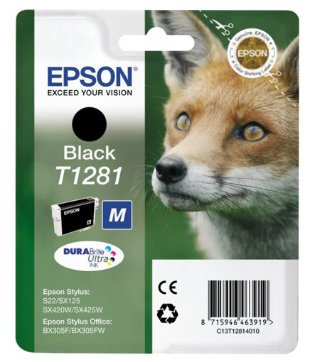 Epson Fox Cartuccia di inchiostro Black T1281 DURABrite Ultra Ink