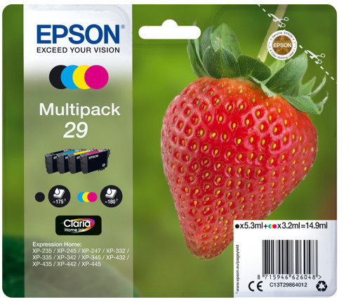 Epson Strawberry Multipack Fragole 4 colori Inchiostri Claria Home 29