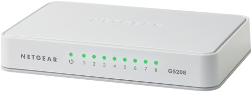 Netgear GS208 Gigabit Ethernet (10/100/1000) Bianco