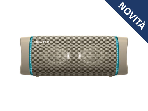 Sony SRS XB33 - Speaker bluetooth waterproof, cassa portatile con autonomia fino a 24 ore e effetti luminosi (Taupe)