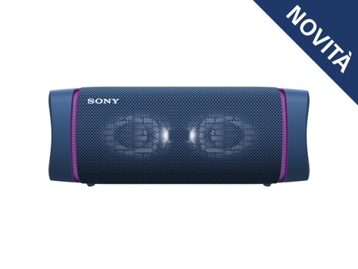 Sony SRS XB33 - Speaker bluetooth waterproof, cassa portatile con autonomia fino a 24 ore e effetti luminosi (Blu)