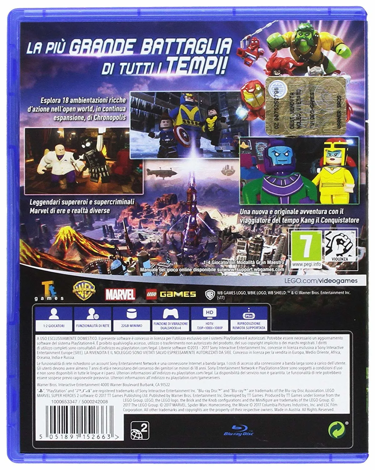 WARNER BROS Lego Marvel Super Heroes 2, PS4 Basic ITA PlayStation
