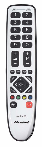 Meliconi Senior 2.1 telecomando IR Wireless TV, Sintonizzatore TV Pulsanti