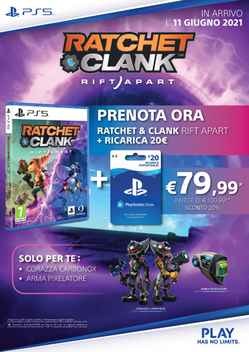 Immagine di Sony Ratchet & Clank: Rift Apart Basic Inglese, ITA PlayStation 5