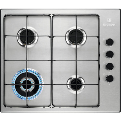 Electrolux EGS6414X piano cottura Acciaio inossidabile Da incasso Gas 4 Fornello(i)