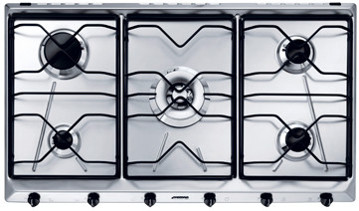 Piano Cottura 90 Cm Inox  5 Fuochi Triplacorona