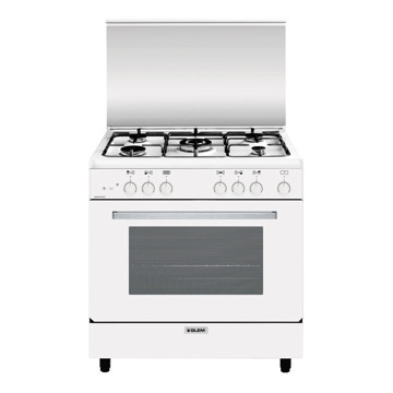 Cucina Bianca 80Cm Tuttoforno  5 Fuochi Forno Gas H85 L80 P50