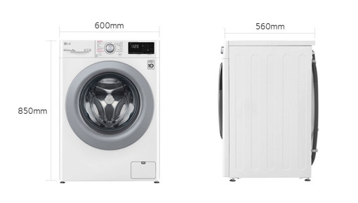 LG F4WV309S4E lavatrice Libera installazione Caricamento frontale 9 kg 1400 Giri/min B Bianco