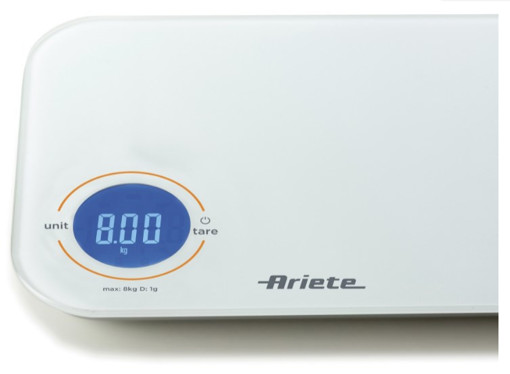 Ariete 0851/00 Bianco Superficie piana Rettangolo Bilancia da cucina elettronica