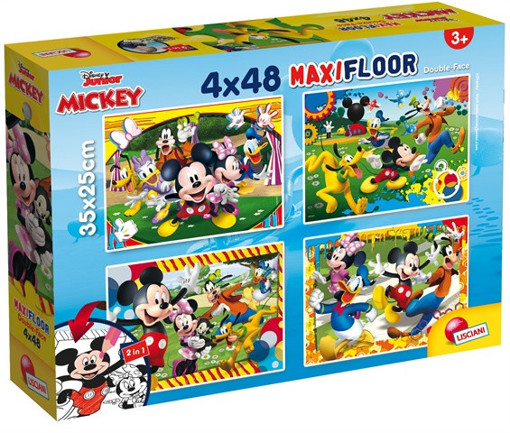 Lisciani Disney Puzzle Maxifloor 4 x 48 Mickey 48 pz