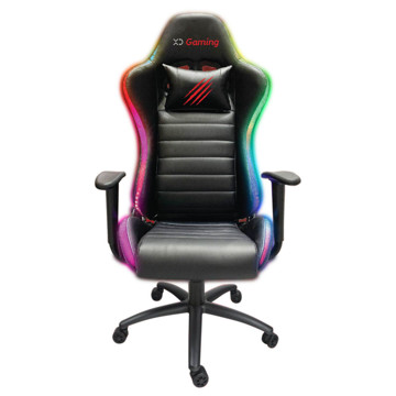 Poltrona Gaming - Gaming Chair
Schienale e sedile imbottiti
Bracciolo fisso
Spina di alimentazione USB
Luce LED RGB
Cuscino per il collo incluso
Base in metallo più ampia