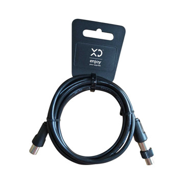 Cavo Ant.>75Db Nero M/F + Adattatore Incluso M/M Black