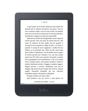 Kobo nia 6" black 6" mem 8gb 212ppi 172gr