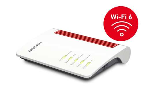 AVM FRITZ!Box 7530 AX router wireless Gigabit Ethernet Dual-band (2.4 GHz/5 GHz) Rosso, Bianco