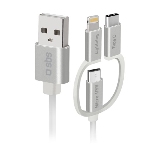 SBS TECABLEUSBIP53189W cavo USB 1,2 m USB 2.0 USB A Micro-USB B