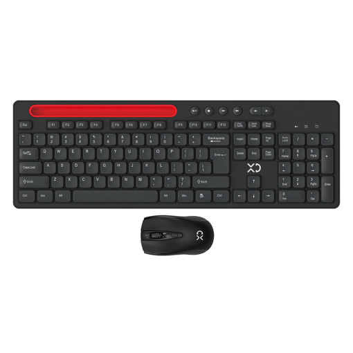 XD XDKB266BLK tastiera RF Wireless QWERTY Nero, Rosso